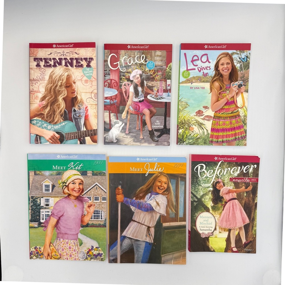 American Girl Books Lot Tenney Grace‎ Lea Kit Julie Samantha 6 Books VERY GOOD